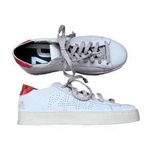 P448 Shoes Womens Size 40 9.5 Rainbow Leopard Tounge Pink Hologram Heel